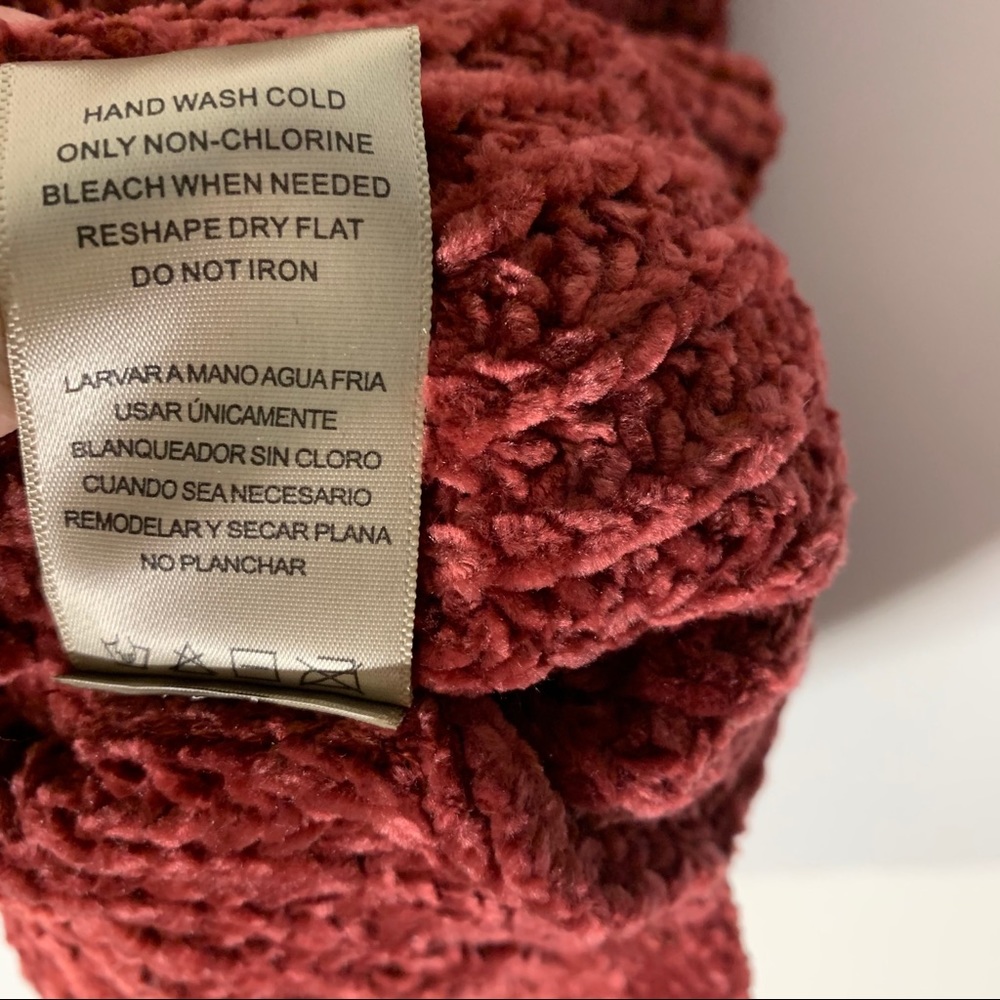 Seven7 Burgundy Chenille Cardigan Sweater - Picture 8 of 9